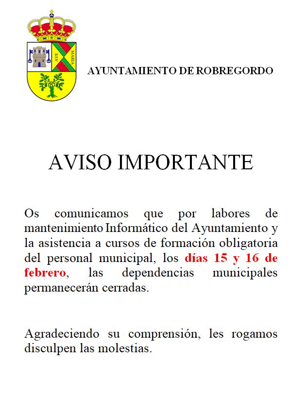 Aviso mantenimiento informático feb 2024